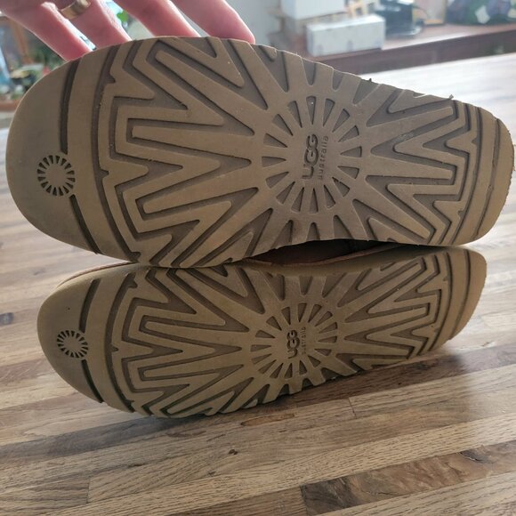 UGG Classic Tall 5815 Suede & Shearling Lined Boots in Chestnut Brown Color - Picture 5 of 12